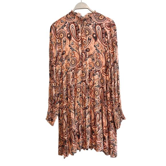 Anthropologie Pink Paisley Midi Dress - Picture 3 of 9